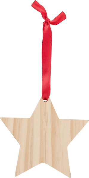 Houten kerstornament Ster Caspian